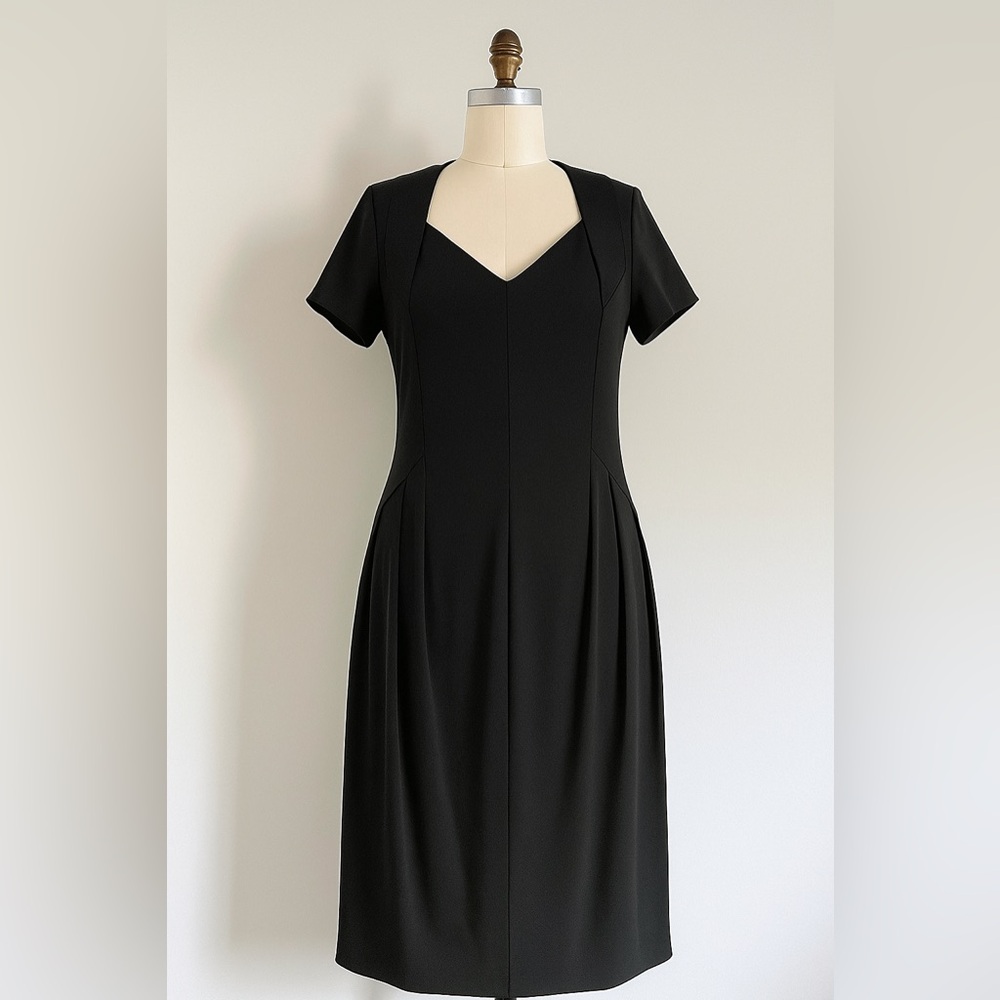 Ronen Chen Black Knit Midi Dress | Size 12 | Effortless Luxury